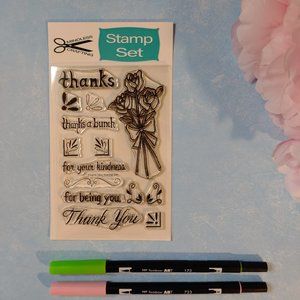 Mindless Crafting 14-piece Stamp Set - Thank You